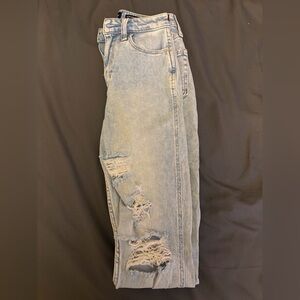 Hollister Light Blue Distressed Boyfriend Jeans
